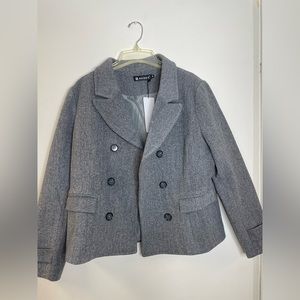 Women's Coat Allegra K Size M Gray